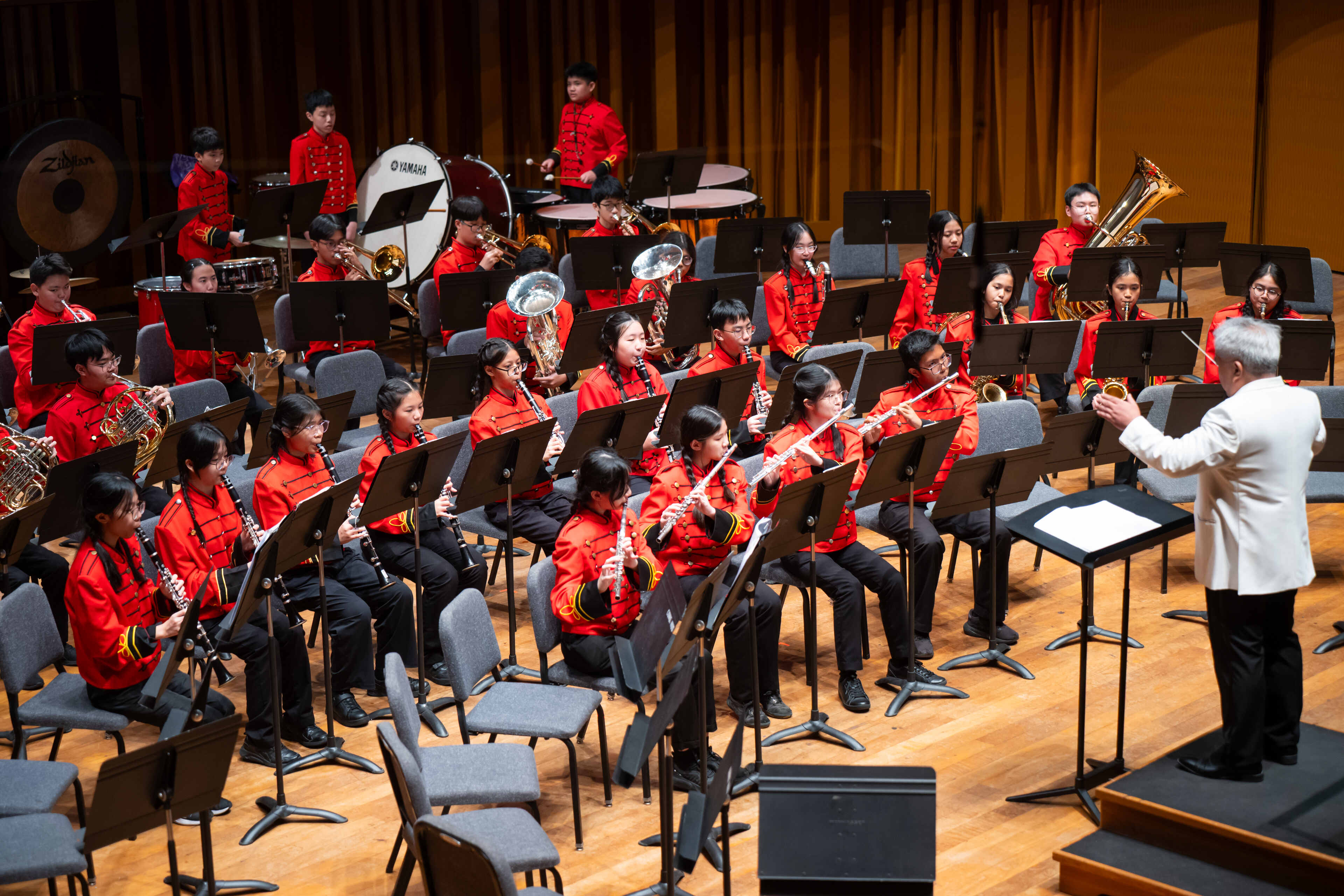 Zss students in a concert hall performance